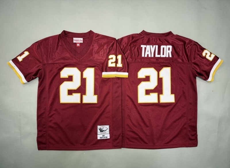 Youth Washington Redskins #21 Taylor Red Throwback Limited Nike NFL Jersey 01